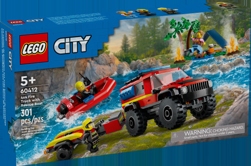 LEGO® City 4x4 Fire Truck with Rescue Boat 60412 Box