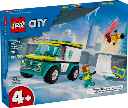 LEGO® City Emergency Ambulance and Snowboarder 60403 Box