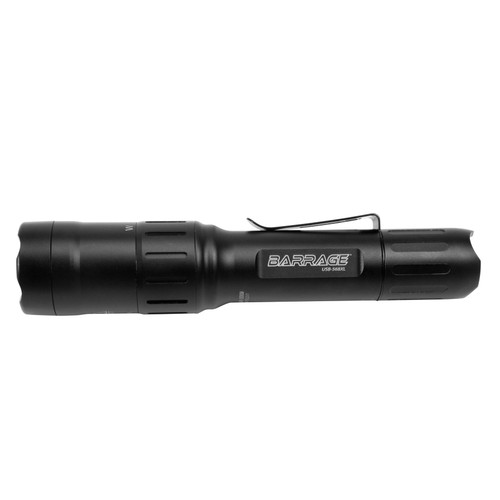 BARRAGE™ - USB Tactical Flashlight with Red and Green Floodlight - Black