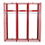 Wall Mounted Red Rack - 18" Wide / 20" Deep