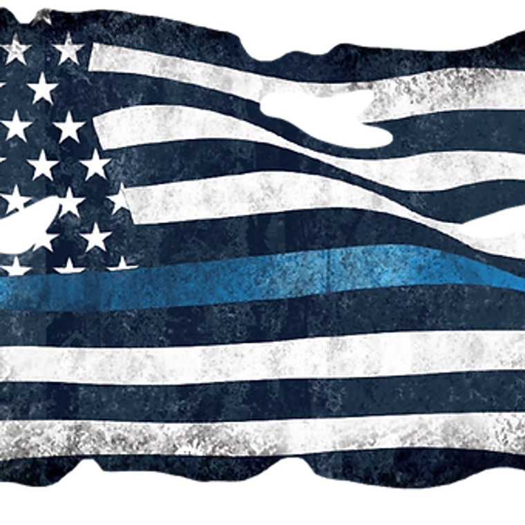 Thin Blue Line Police Flag - Vinyl Sticker