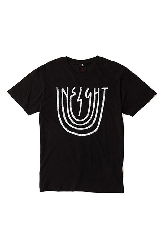 [Sample] Insight, black tee with white print