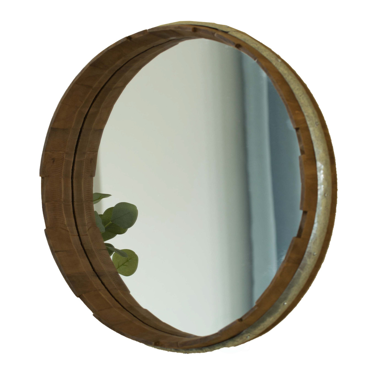 mirror with galvanized frame