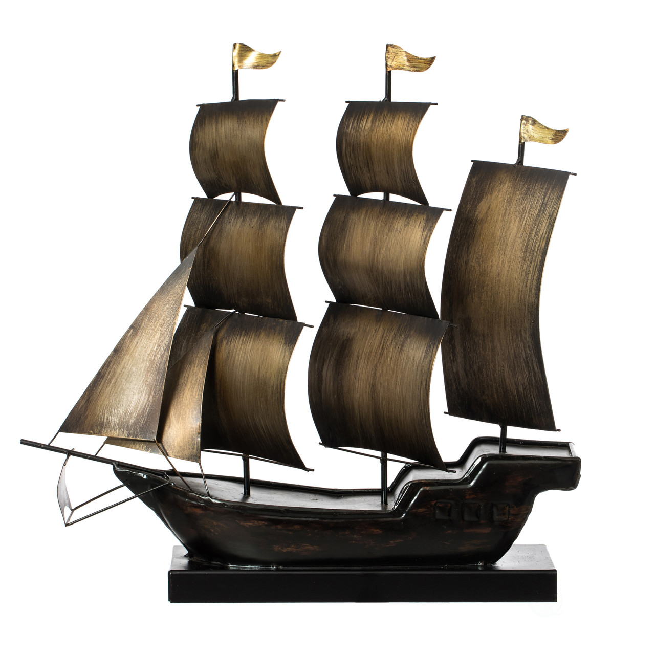 Nautical Home Decor Metal Sailboat Centerpiece Ship Decor Desktop Decoration  Vintiquewise