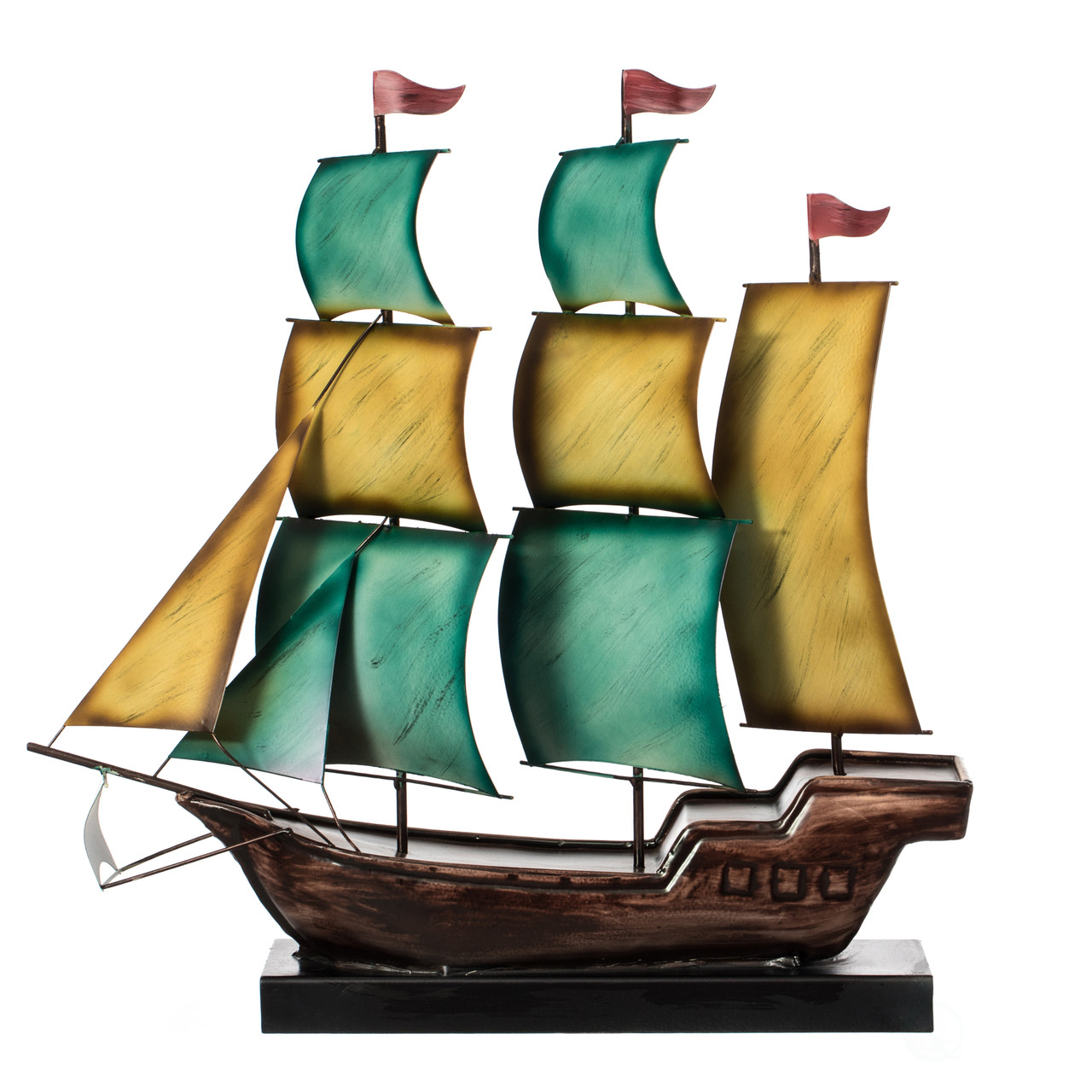 Nautical Home Decor Metal Sailboat Centerpiece Ship Decor Desktop Decoration  Vintiquewise