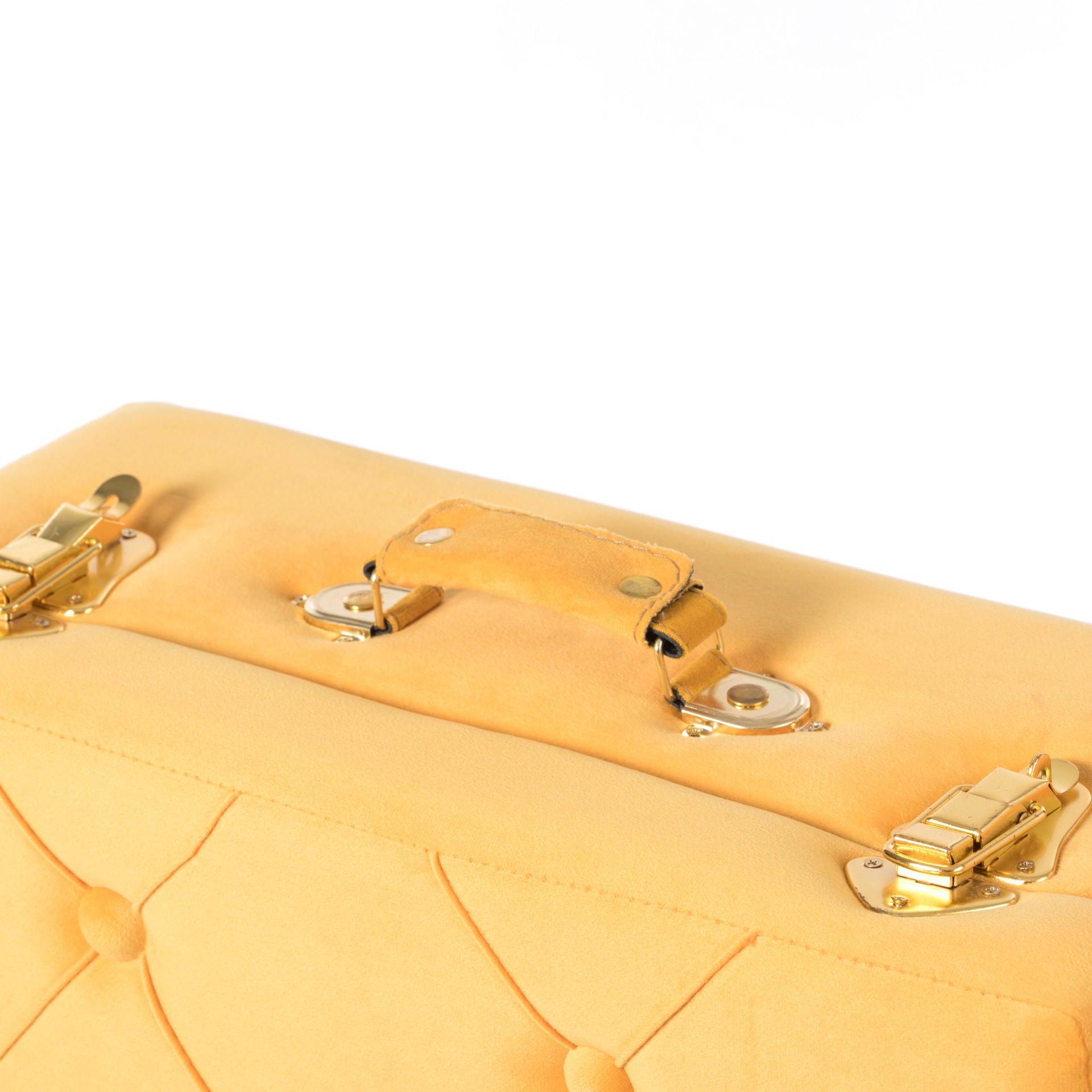 Decorative Tufted Velvet Suitcase Treasure Chest Set of 2 - Vintiquewise