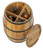 Wine Barrel 4 Sectional Crate With Removable Head Lid