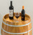 Wooden Wine Barrel Shaped Wine Holder, Bar Storage Lockable Storage Cabinet