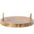 Wood Round Tray Serving Platter Board with Rope Handles