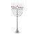 Modern Solid Metal Judaica Hanukkah Menorah 9 Branched Candelabra