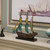 Nautical Home Decor Metal Sailboat Centerpiece Ship Decor Desktop Decoration
