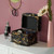 Black and Gold Marble Decorative Modern Wooden Jewelry Box Holder with Lining, and Drawer