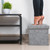 Decorative Grey Foldable Cube Ottoman Stools  for Living Room, Bedroom, Dining, Playroom or Office