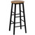 Wooden Rustic Round Bar Stool with Footrest for Indoor and Outdoor