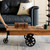 Vintiquewise Large Rustic Vintage Industrial Wooden Coffee Table with Detailed Wood Grain Metal Accents and Black Cast Iron Cart Wheels Perfect for Farmhouse and Loft-Style Interiors