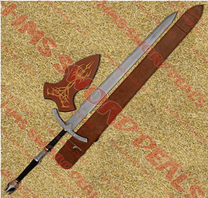 A complete set of witchking sword is with plaque and sheath