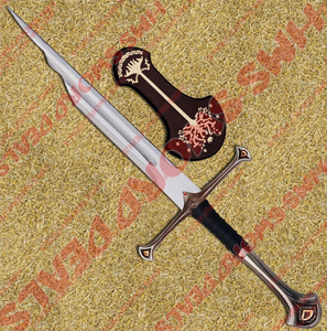 Broken Narsil sword comes with silk screen printed plaque Broken Narsil sword comes with silk screen printed plaque