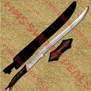 Hadhafang Sword of Arwen comes with wooden plaque and leather sheath
