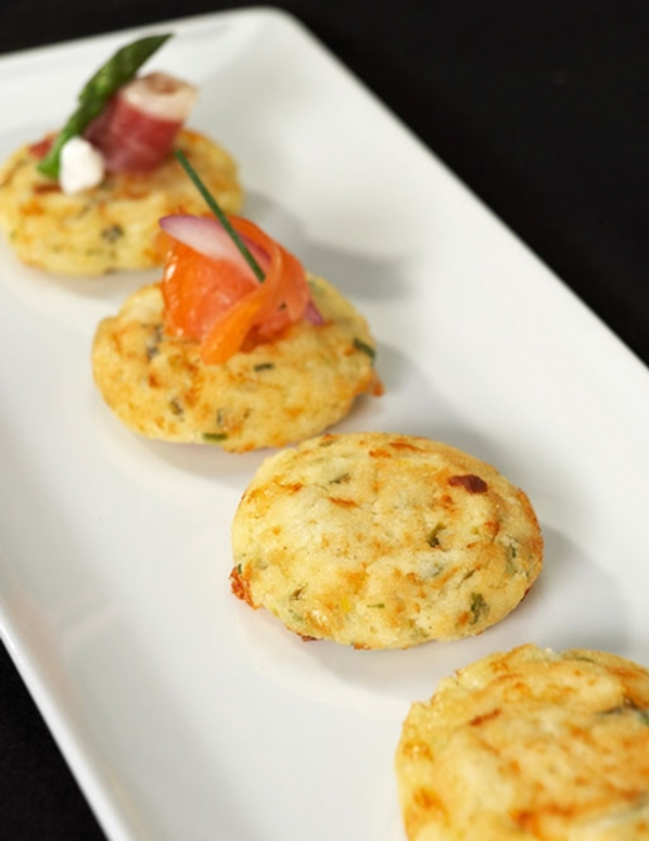 Artisan Corn & Jalapeno Jack Cakes (GF) 32 pieces per tray