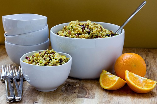 ISRAELI COUSCOUS WITH CRANBERRIES AND PECANS