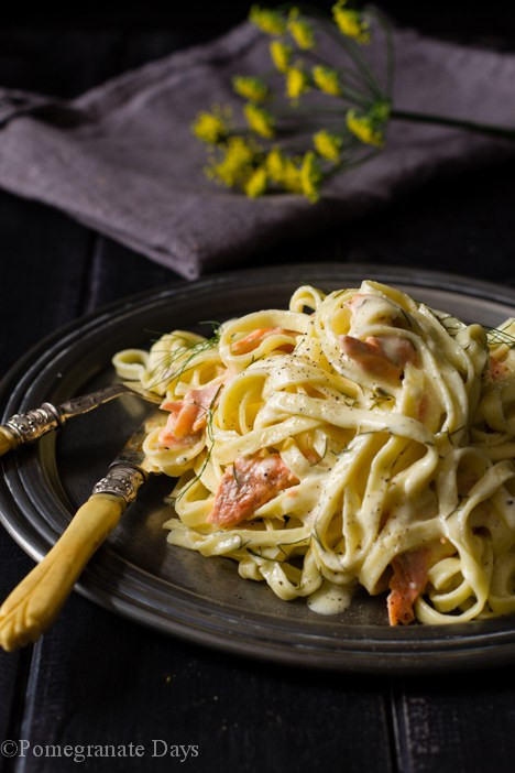 Salmon Pasta & Lemon Cream Sauce