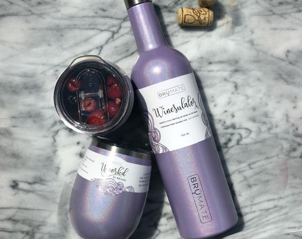 BruMate uncork'd XL wine tumbler violet