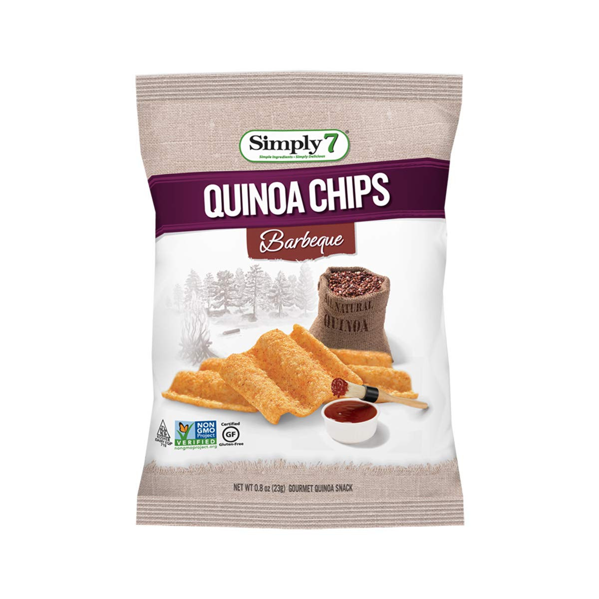 Quinoa Chips, Barbeque, 0.8 Ounce Pack of 24 Gluten Free