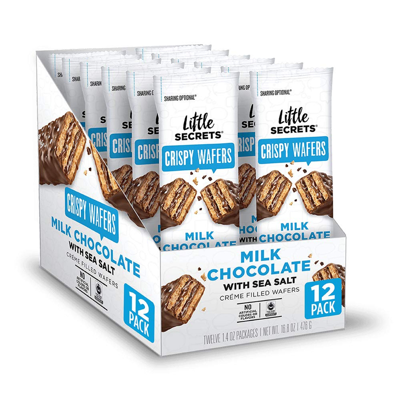 Dark Chocolate Crispy Wafers, With Sea Salt, 1.4 oz (40 g)