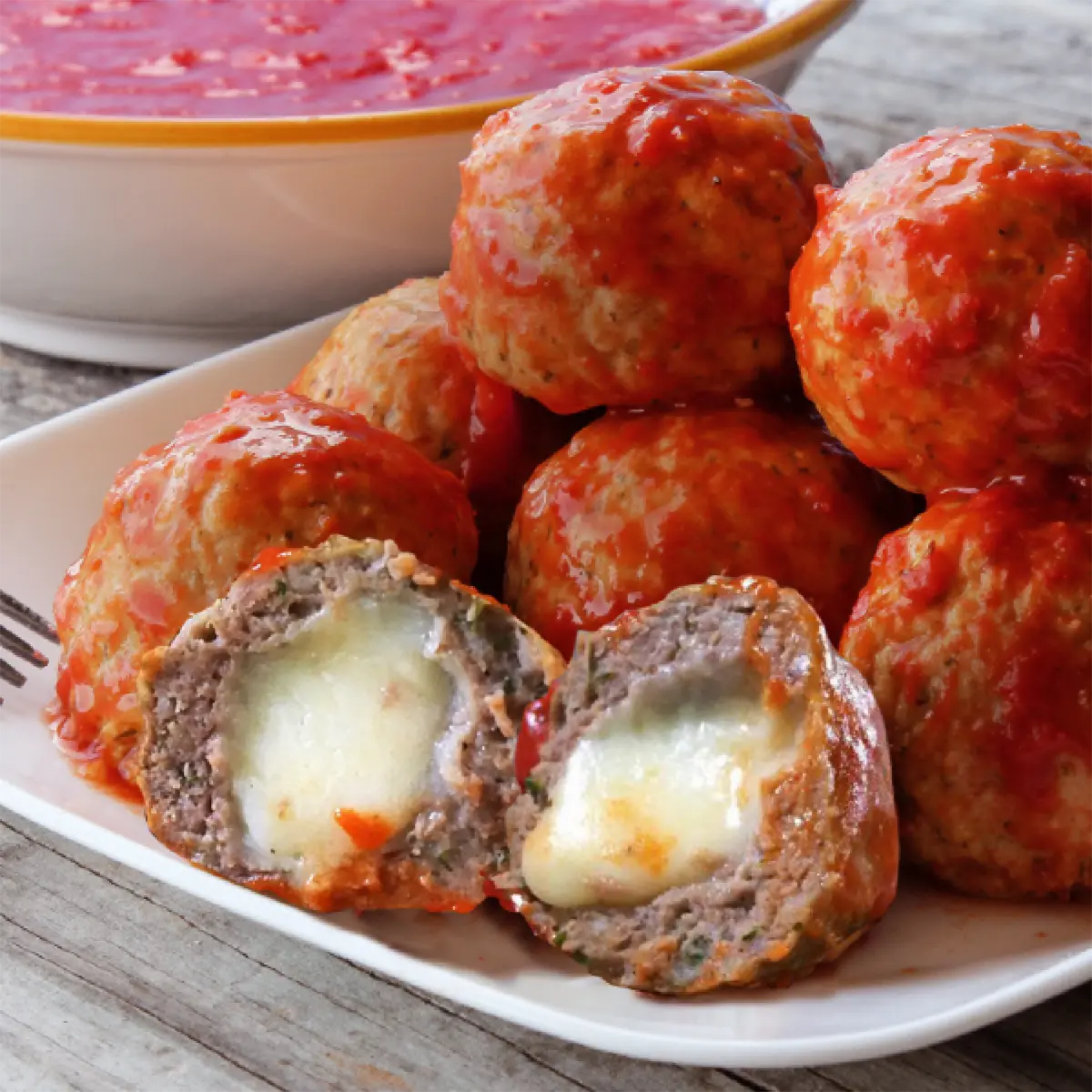 Mama Mancini's Five Cheese Stuffed Beef Meatballs 1 lb Pack of 6