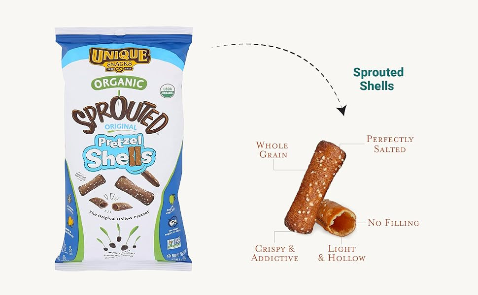 Snack With Shell Unique Snacks Organic Sprouted Pretzel Shells - Delicious Homestyle ...