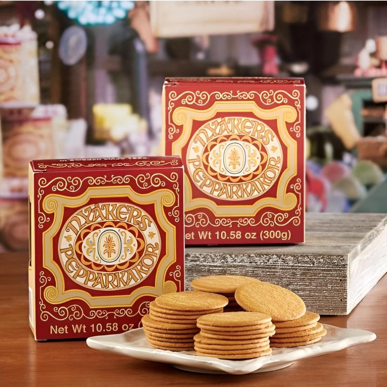 Nyaker Swedish Gingersnap Cookies Twin Sleeve, 10.6 oz - Pack of 3