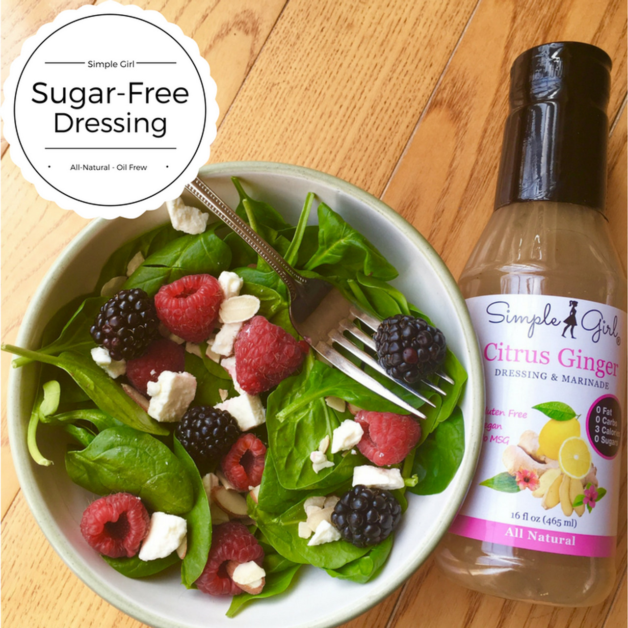 Simple Girl Organic Salad Dressing Variety - Sweet Vinaigrette, Balsamic Vinaigrette, Sweet Mustard and Citrus Ginger - Sugar Simple Girl Organic Salad Dressing Variety - Sweet Vinaigrette, Balsamic Vinaigrette, Sweet Mustard and Citrus Ginger - Sugar