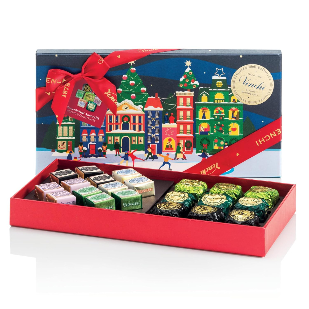 Venchi Italian Chocolate Christmas Gift Box with Assorted Cremini