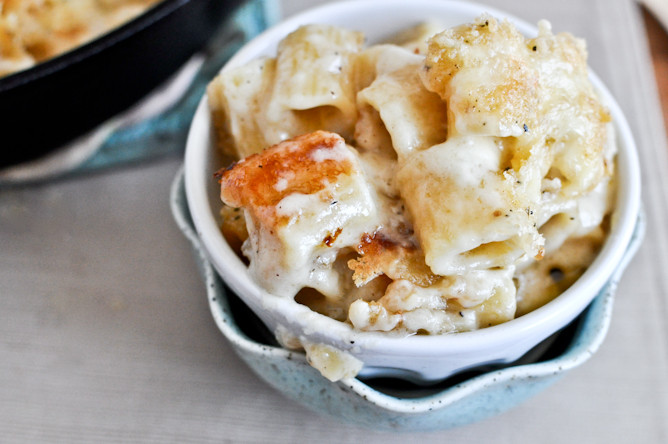 Four Cheese Baked Skillet Mini Rigatoni