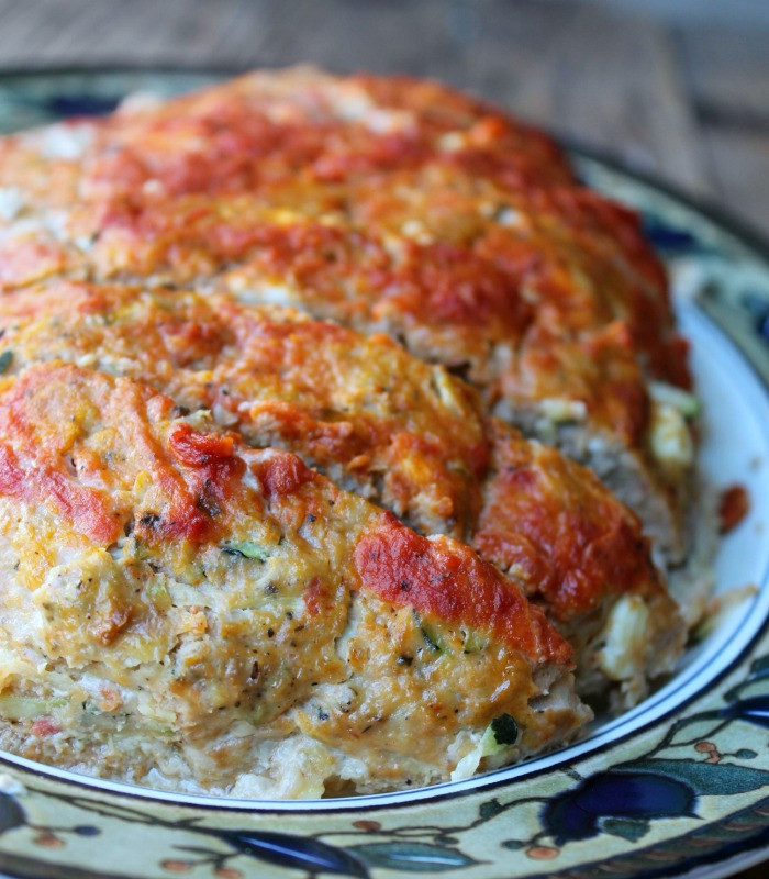 Turkey Meatloaf with Zucchini and Feta