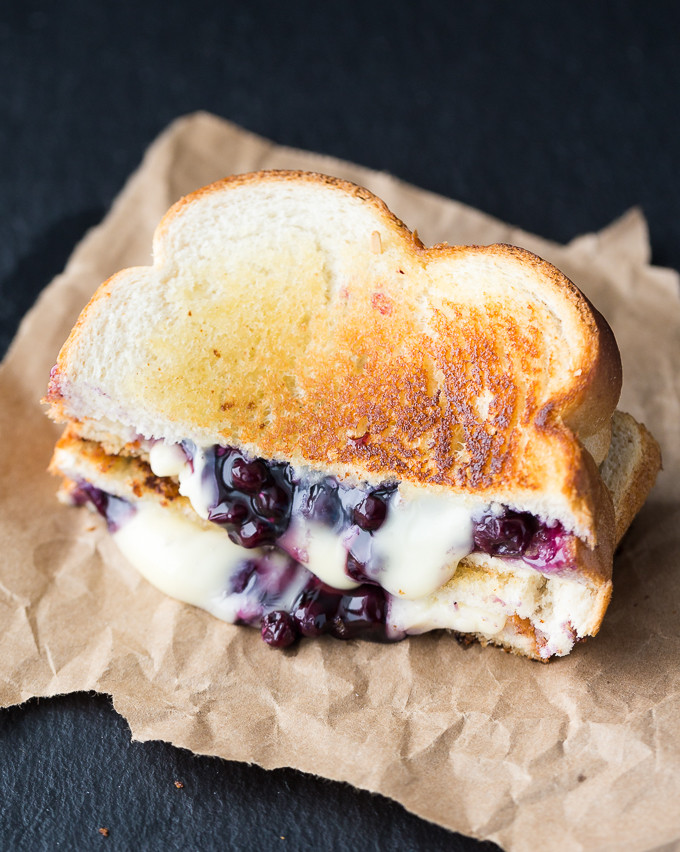 Blueberry Brie Grilled Cheese Sandwich