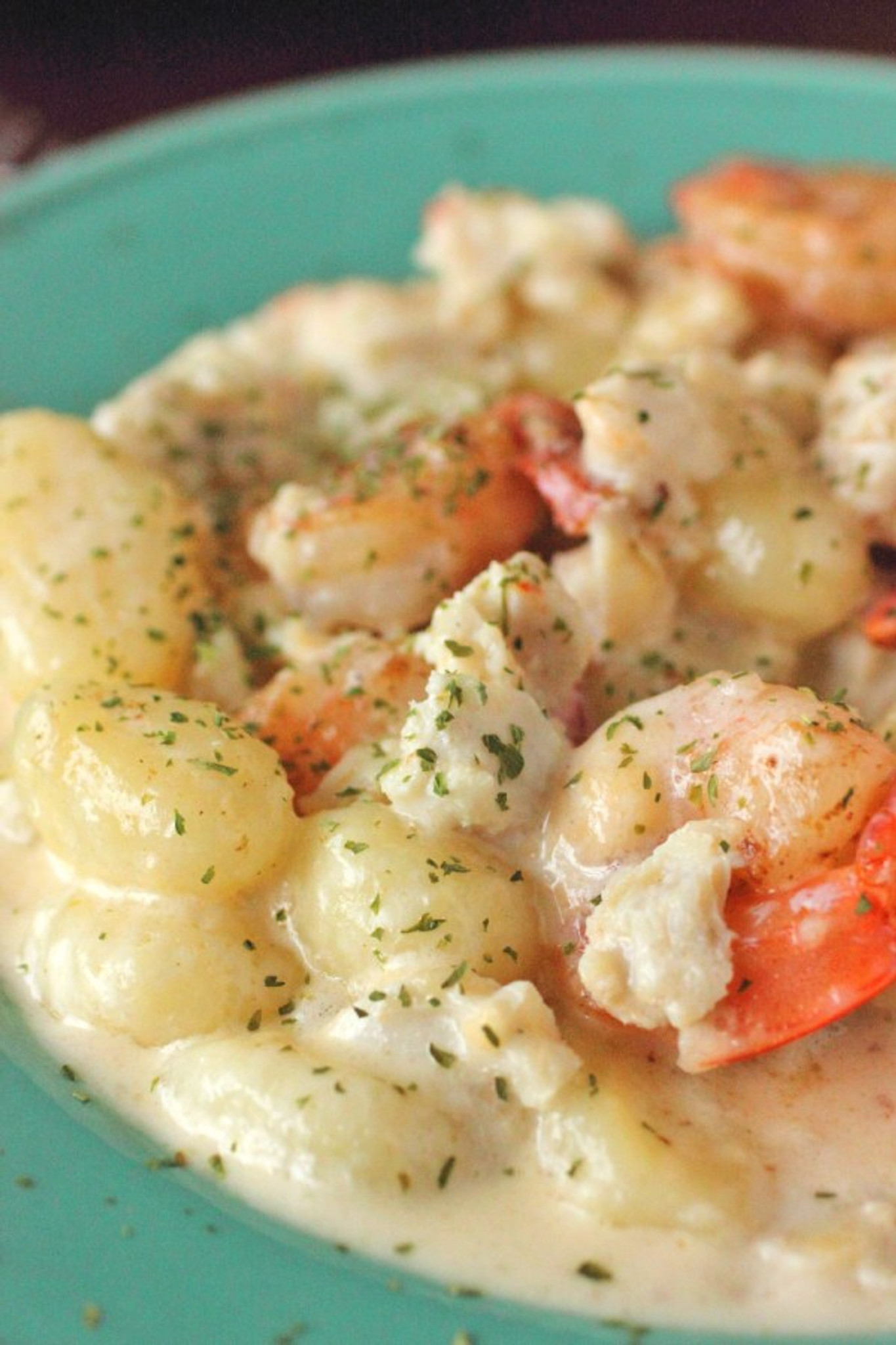 Seafood Gnocchi with White Wine Parmesan Sauce