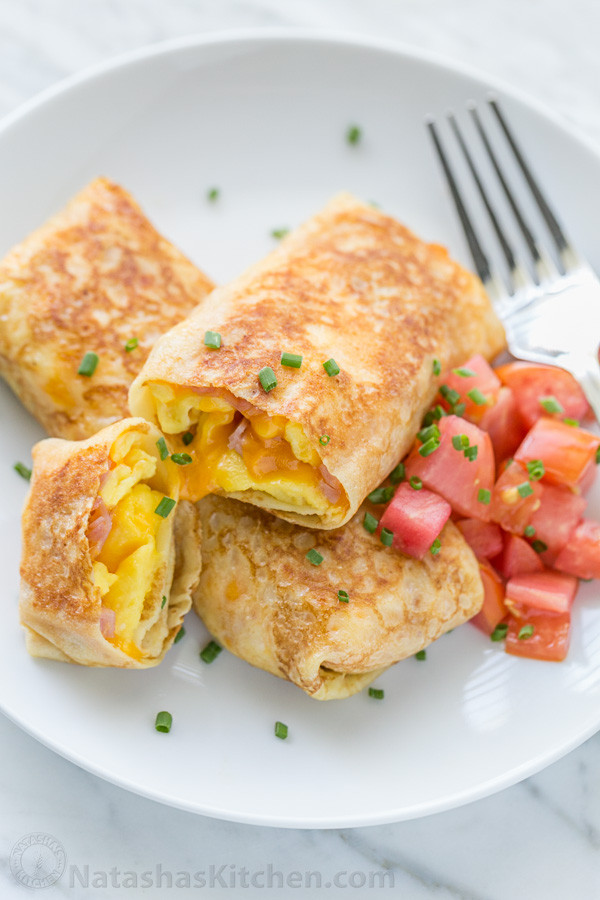 Egg Ham And Cheese Crepe Pockets