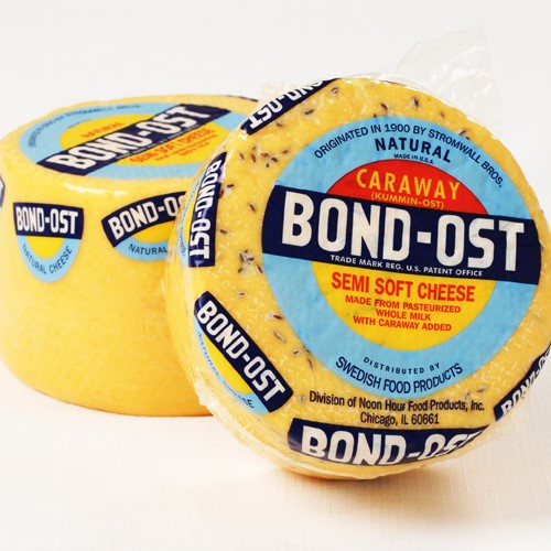 Bondost Cheese "Farmer's Cheese" Wheel Plain or Caraway