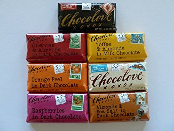 6 Bars of Chocolove xoxox Solid Chocolate Taster Gift Box