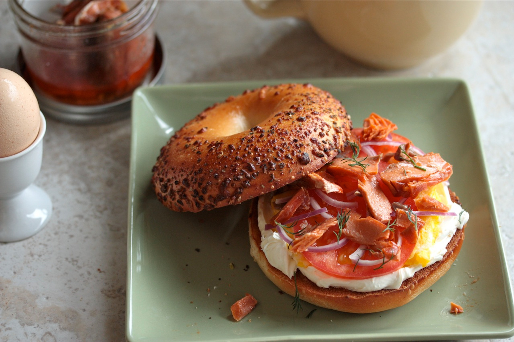 smoked salmon bagels