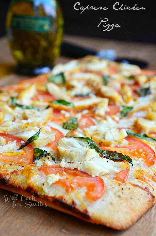Caprese Chicken Pizza