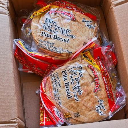 Joseph's Flax Oat Bran and Whole Wheat Pita Bread Low Carb, 3 Pack