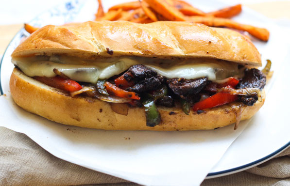 Mushroom Philly Cheesesteak Sandwiches
