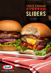 Triple Cheddar Stuffed Sliders - 1 Dozen