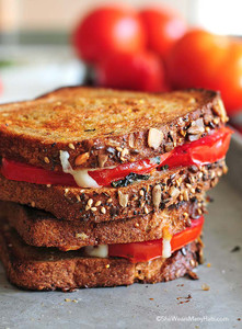 MOZZARELLA BASIL TOMATO SANDWICH MOZZARELLA BASIL TOMATO SANDWICH