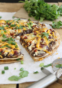 BBQ Black Bean Tortilla Pizza BBQ Black Bean Tortilla Pizza