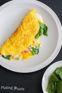 Spinach and Goat Cheese Omelets Spinach and Goat Cheese Omelets