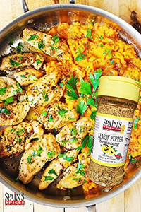 Spain's Gourmet Lemon Pepper Seasoning 5.1 oz - Gluten Free, Sugar Free, No MSG, No GMO Spain's Gourmet Lemon Pepper Seasoning 5.1 oz - Gluten Free, Sugar Free, No MSG, No GMO
