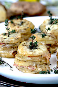 Gruyere and Ham Potato Stacks Gruyere and Ham Potato Stacks